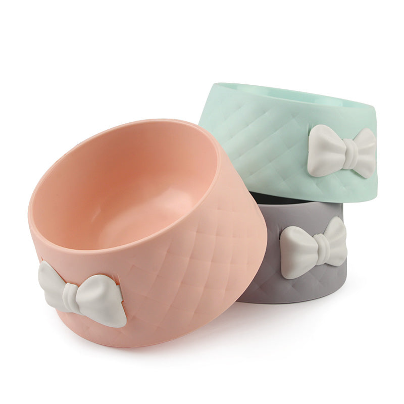 Bow cat bowl dog bowl